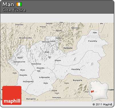 Classic Style 3D Map of Man