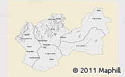 Classic Style 3D Map of Man, single color outside