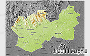 Physical 3D Map of Man, darken, desaturated