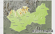 Physical 3D Map of Man, darken, semi-desaturated