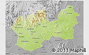 Physical 3D Map of Man, desaturated