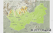Physical 3D Map of Man, semi-desaturated