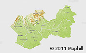 Physical 3D Map of Man, single color outside