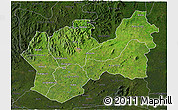 Satellite 3D Map of Man, darken