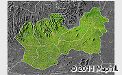 Satellite 3D Map of Man, desaturated