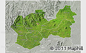 Satellite 3D Map of Man, lighten, semi-desaturated