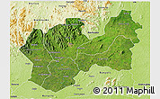 Satellite 3D Map of Man, physical outside
