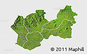 Satellite 3D Map of Man, single color outside