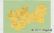 Savanna Style 3D Map of Man, single color outside