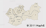 Shaded Relief 3D Map of Man, single color outside