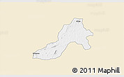 Classic Style 3D Map of Facobly, single color outside