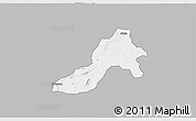 Gray 3D Map of Facobly, single color outside