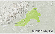 Physical 3D Map of Facobly, lighten, semi-desaturated