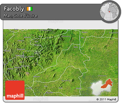 Satellite 3D Map of Facobly
