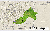 Satellite 3D Map of Facobly, shaded relief outside