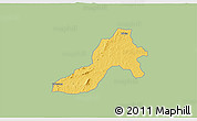 Savanna Style 3D Map of Facobly, single color outside