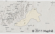 Shaded Relief 3D Map of Facobly, semi-desaturated