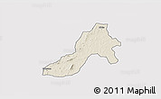 Shaded Relief 3D Map of Facobly, single color outside