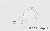 Silver Style 3D Map of Facobly, single color outside