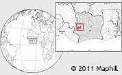 Blank Location Map of Facobly, highlighted country, highlighted parent region, within the entire country