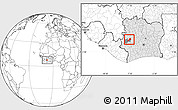 Blank Location Map of Facobly, highlighted country, highlighted parent region