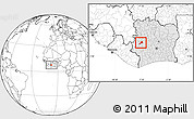 Blank Location Map of Facobly, highlighted country