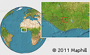 Satellite Location Map of Facobly