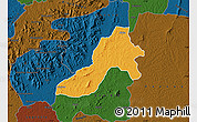 Political Map of Facobly, darken