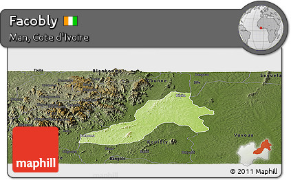 Physical Panoramic Map of Facobly, darken