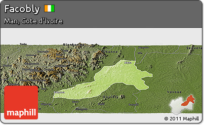 Physical Panoramic Map of Facobly, darken
