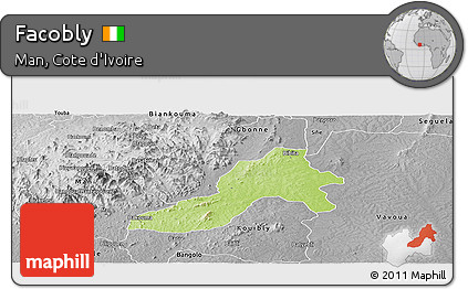 Physical Panoramic Map of Facobly, desaturated