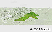 Satellite Panoramic Map of Facobly, lighten