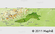 Satellite Panoramic Map of Facobly, physical outside