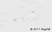 Silver Style Panoramic Map of Facobly, single color outside