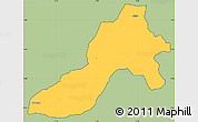 Savanna Style Simple Map of Facobly, cropped outside