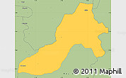 Savanna Style Simple Map of Facobly