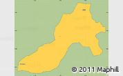 Savanna Style Simple Map of Facobly, single color outside
