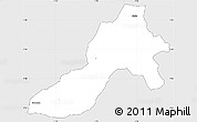 Silver Style Simple Map of Facobly, single color outside