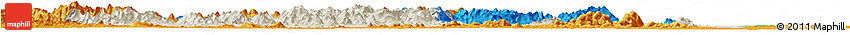 Shaded Relief Horizon Map of Man, political outside
