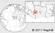 Blank Location Map of Man, within the entire country