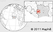 Blank Location Map of Man, highlighted country
