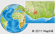 Physical Location Map of Man, within the entire country