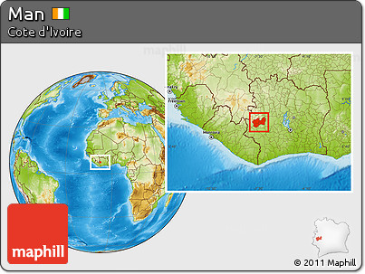 Physical Location Map of Man