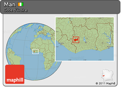Savanna Style Location Map of Man, within the entire country