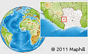 Physical Location Map of Logouale, highlighted country