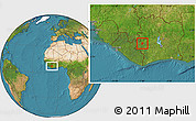 Satellite Location Map of Logouale