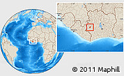 Shaded Relief Location Map of Logouale