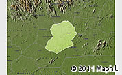 Physical Map of Logouale, darken