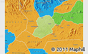 Physical Map of Logouale, political outside