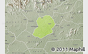 Physical Map of Logouale, semi-desaturated